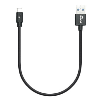 Innoz® InnoLink USB 3.1 to Type-C 5Gbps Super Speed Transfer &amp; 5V/3A  High Speed Charging Cable - Black (0.3m)