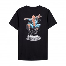 Marvel Comics Series Spider-Man Ink Painting Tee (Black, Size XS)