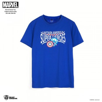 Marvel: Marvel Kawaii Tee Captain America - Blue, Size M (APL-MK-TEE-002)