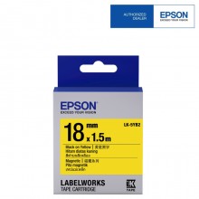 Epson Label Cartridge 18mm Black on Yellow Magnetic